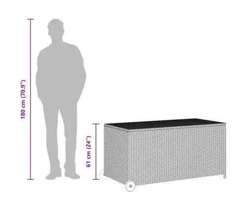 Aia Hoiukast, Must, 120X65X6 cm Polürotang
