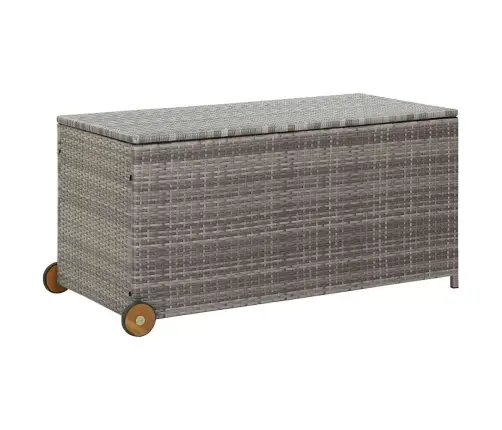 Dārza Uzglabāšanas Kaste, 120X65X61 Cm, Pelēka Pe Rotangpalma Vidaxl