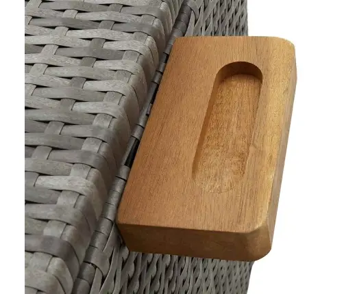 Dārza Uzglabāšanas Kaste, 120X65X61 Cm, Pelēka Pe Rotangpalma Vidaxl