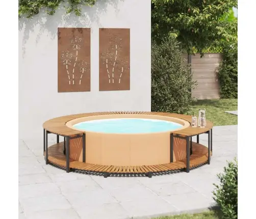 Burbuļvannas Aizsargloks, 273X53 Cm, Akācijas Masīvkoks Vidaxl