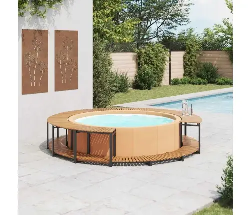 Burbuļvannas Aizsargloks, 273X53 Cm, Akācijas Masīvkoks Vidaxl