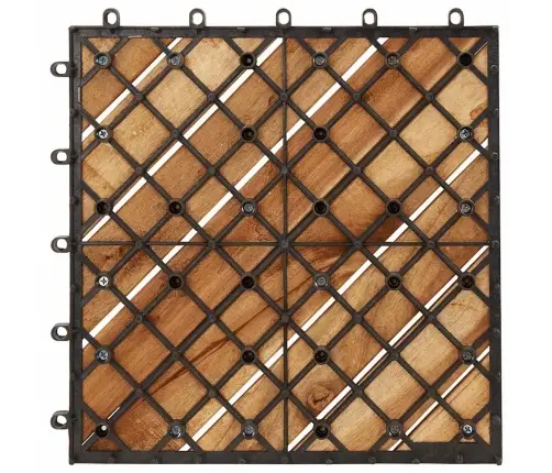 Terrassiplaadid 10 Tk, 30 X 30 cm Toekas Akaatsiapuit