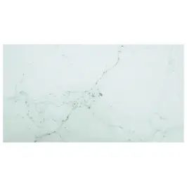 Galda Virsma, Balta, 120X65 Cm, 8 Mm, Stikls Ar Marmora Dizainu Vidaxl