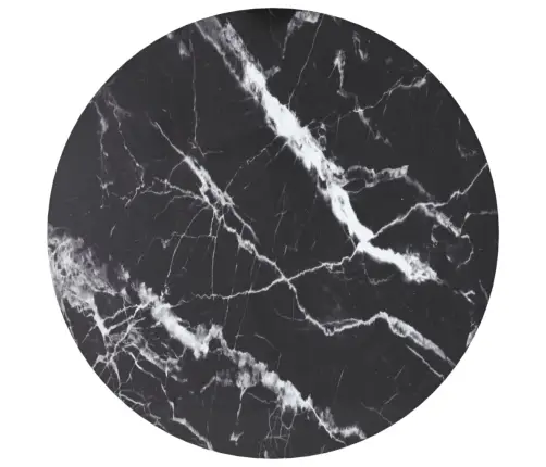 Lauaplaat, Must Ø30X0,8 cm Karastatud Klaas Marmordisain