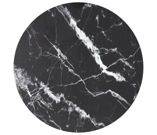 Lauaplaat, Must Ø40X0,8 cm Karastatud Klaas Marmordisain