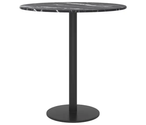 Lauaplaat, Must Ø40X0,8 cm Karastatud Klaas Marmordisain