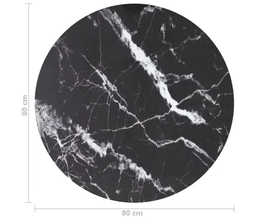 Stalviršis, Juodas, 80X1cm Grūdintas Stiklas