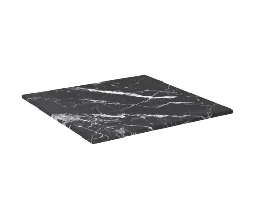 Lauaplaat, Must 30X30 cm 6 Mm, Karastatud Klaas Marmordisain