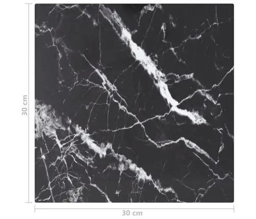 Lauaplaat, Must 30X30 cm 6 Mm, Karastatud Klaas Marmordisain