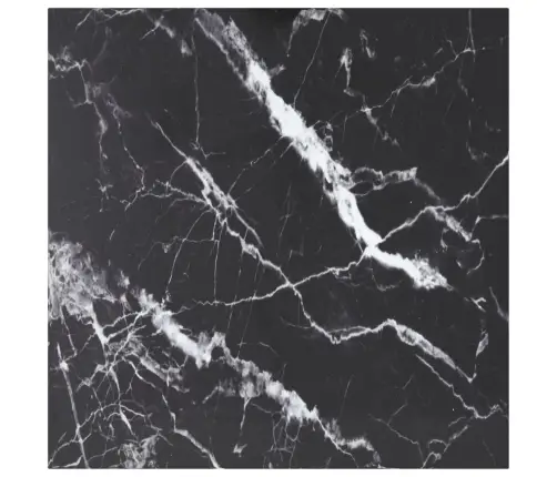 Lauaplaat, Must 80X80 cm 6 Mm, Karastatud Klaas Marmordisain