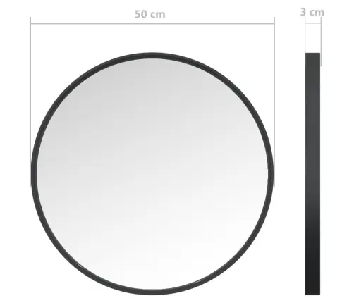 Seinapeegel, Must, 50 Cm