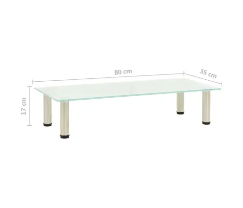 Tv Galdiņš, 80X35X17 Cm, Rūdīts Stikls, Matēts Vidaxl