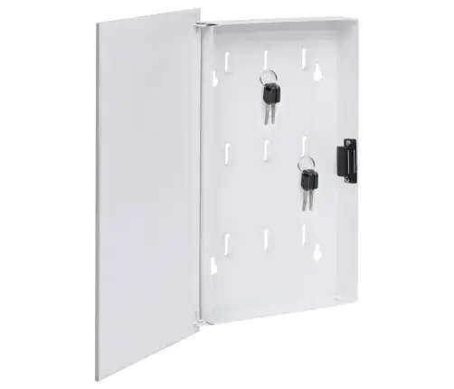 Võtmekarp Magnetplaadiga, Valge, 30X20X4 Cm