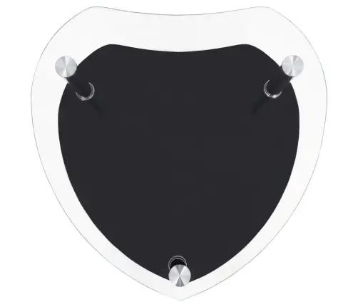 2 Līmeņu Galdiņš, 38X38X50Cm, Caurspīdīgs, Melns, Rūdīts Stikls Vidaxl