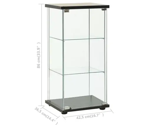 Skapītis, Rūdīts Stikls, Melns Vidaxl