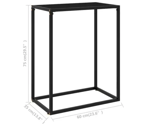 Konsoles Galdiņš, Melns, 60X35X75 Cm, Rūdīts Stikls Vidaxl Konsoles Galdiņš, Melns, 60X35X75 Cm, Rūdīts Stikls Vidaxl
