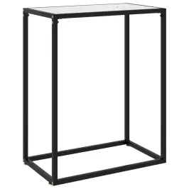 Konsoollaud, Valge, 60 X 35 X 75 cm Karastatud Klaas