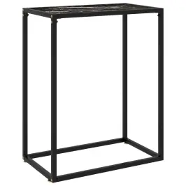 Konsoollaud, Must, 60 X 35 X 75 cm Karastatud Klaas