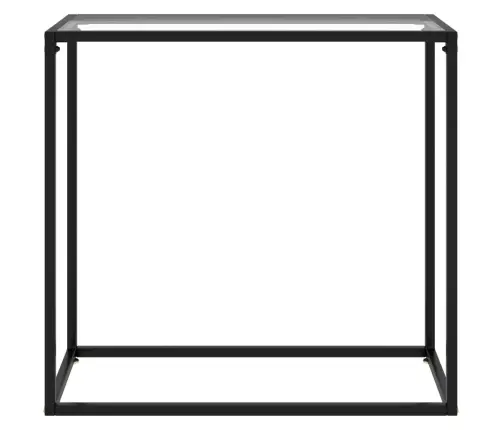 Konsoles Galdiņš, 80X35X75 Cm, Rūdīts Stikls, Caurspīdīgs Vidaxl
