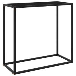 Konsoles Galdiņš, Melns, 80X35X75 Cm, Rūdīts Stikls Vidaxl