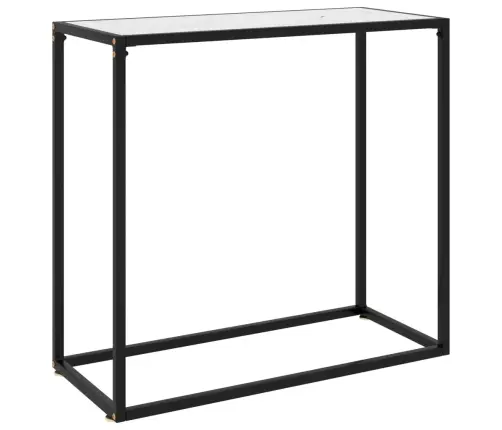 Konsoollaud, Valge, 80 X 35 X 75 cm Karastatud Klaas
