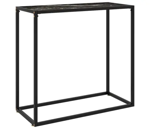 Konsoles Galdiņš, Melns, 80X35X75 Cm, Rūdīts Stikls Vidaxl