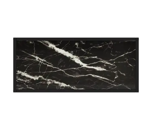 Konsoles Galdiņš, Melns, 80X35X75 Cm, Rūdīts Stikls Vidaxl