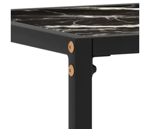 Konsoles Galdiņš, Melns, 80X35X75 Cm, Rūdīts Stikls Vidaxl