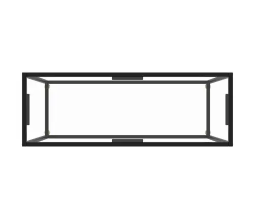 Konsoles Galdiņš, 100X35X75 Cm, Rūdīts Stikls, Caurspīdīgs Vidaxl
