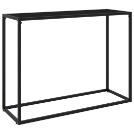 Konsoles Galdiņš, Melns, 100X35X75 Cm, Rūdīts Stikls Vidaxl
