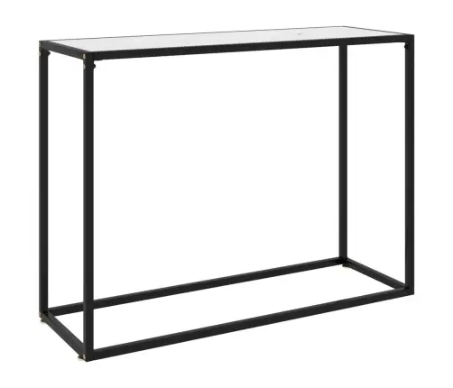 Konsoles Galdiņš, Balts, 100X35X75 Cm, Rūdīts Stikls Vidaxl