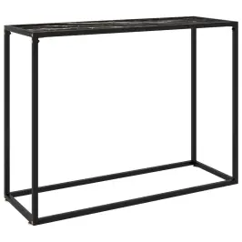 Konsoles Galdiņš, Melns, 100X35X75 Cm, Rūdīts Stikls Vidaxl