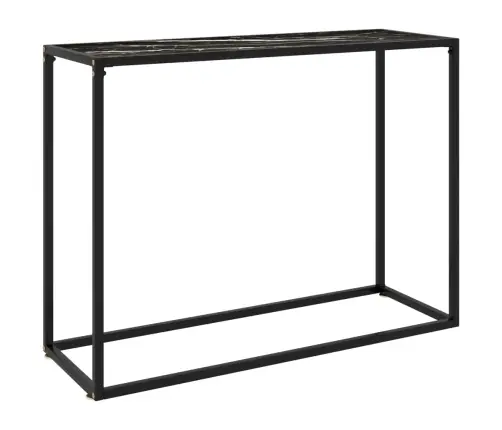 Konsoollaud, Must, 100 X 35 X 75 cm Karastatud Klaas
