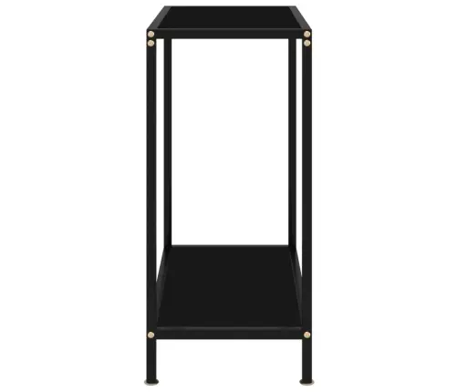 Konsoollaud, Must, 60 X 35 X 75 cm Karastatud Klaas