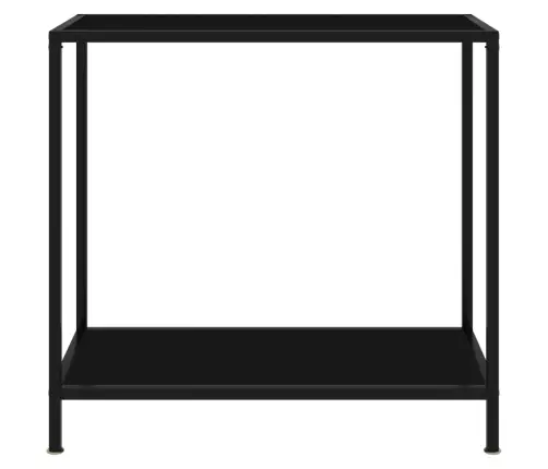 Konsoollaud, Must, 80 X 35 X 75 cm Karastatud Klaas Konsoollaud, Must, 80 X 35 X 75 cm Karastatud Klaas