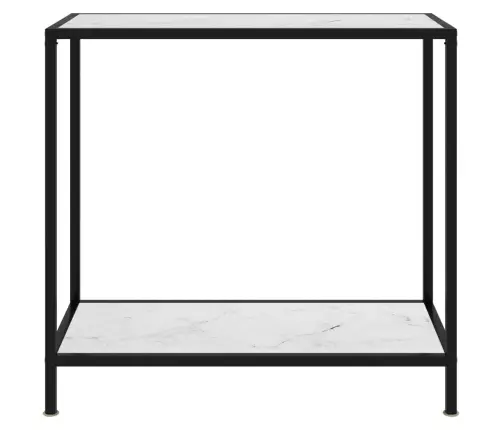 Konsoles Galdiņš, Balts, 80X35X75 Cm, Rūdīts Stikls Vidaxl