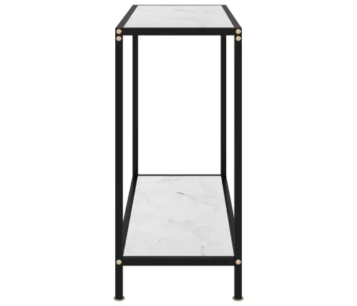 Konsoles Galdiņš, Balts, 80X35X75 Cm, Rūdīts Stikls Vidaxl