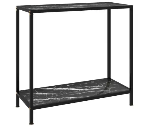 Konsoollaud, Must, 80 X 35 X 75 cm Karastatud Klaas