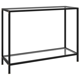 Konsoles Galdiņš, 100X35X75 Cm, Rūdīts Stikls, Caurspīdīgs Vidaxl