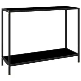Konsoles Galdiņš, Melns, 100X35X75 Cm, Rūdīts Stikls Vidaxl