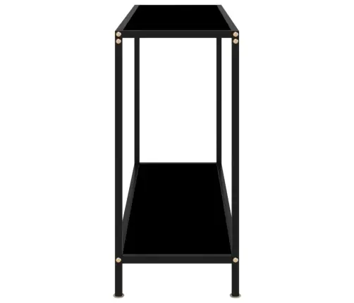 Konsoles Galdiņš, Melns, 100X35X75 Cm, Rūdīts Stikls Vidaxl