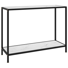 Konsoles Galdiņš, Balts, 100X35X75 Cm, Rūdīts Stikls Vidaxl