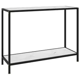 Konsoollaud, Valge, 100 X 35 X 75 cm Karastatud Klaas