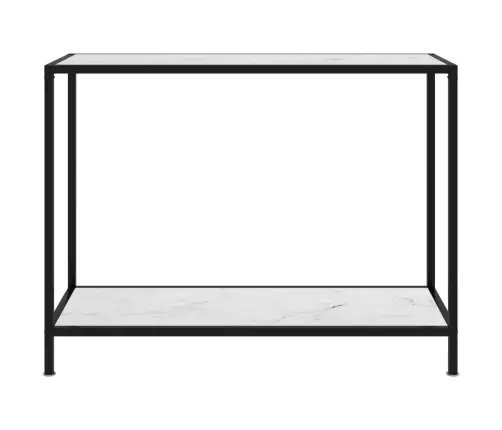 Konsoollaud, Valge, 100 X 35 X 75 cm Karastatud Klaas