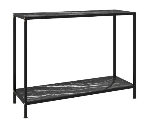 Konsoles Galdiņš, Melns, 100X35X75 Cm, Rūdīts Stikls Vidaxl