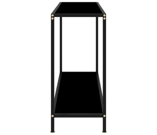 Konsoollaud, Must, 120 X 35 X 75 cm Karastatud Klaas