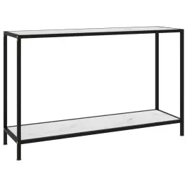 Konsoles Galdiņš, Balts, 120X35X75 Cm, Rūdīts Stikls Vidaxl