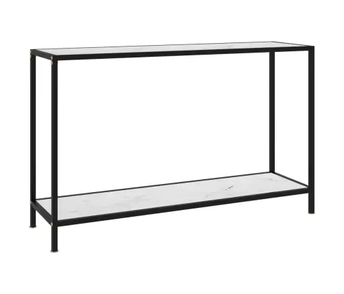Konsoles Galdiņš, Balts, 120X35X75 Cm, Rūdīts Stikls Vidaxl