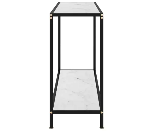 Konsoles Galdiņš, Balts, 120X35X75 Cm, Rūdīts Stikls Vidaxl