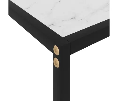 Konsoles Galdiņš, Balts, 120X35X75 Cm, Rūdīts Stikls Vidaxl